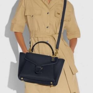 Coach Courier Carryall Black Glovetanned Leather Handle & Shoulder Bag